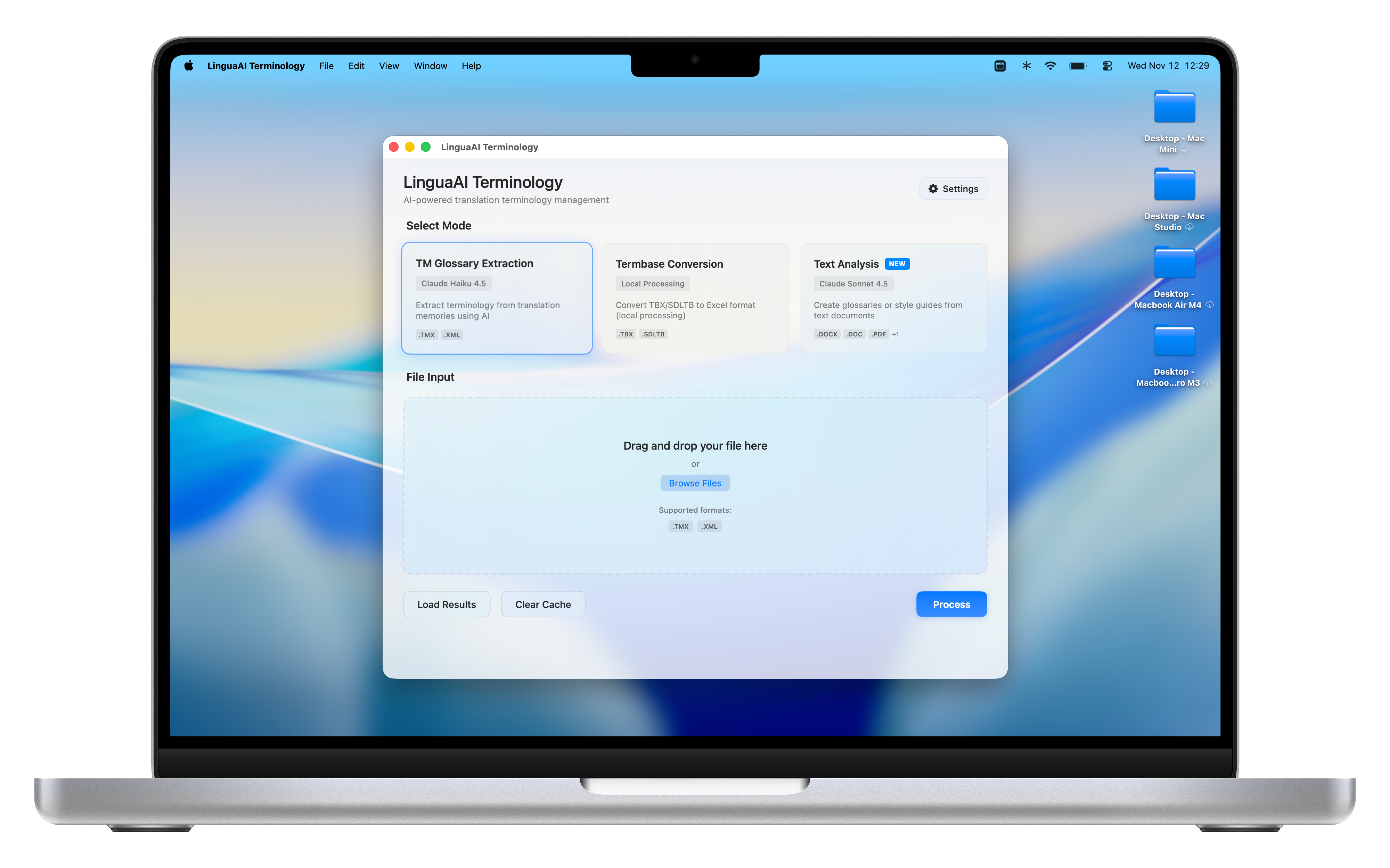 LinguaAI Terminology TM Extraction